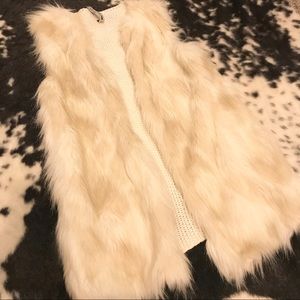 Cream Faux Fur Vest